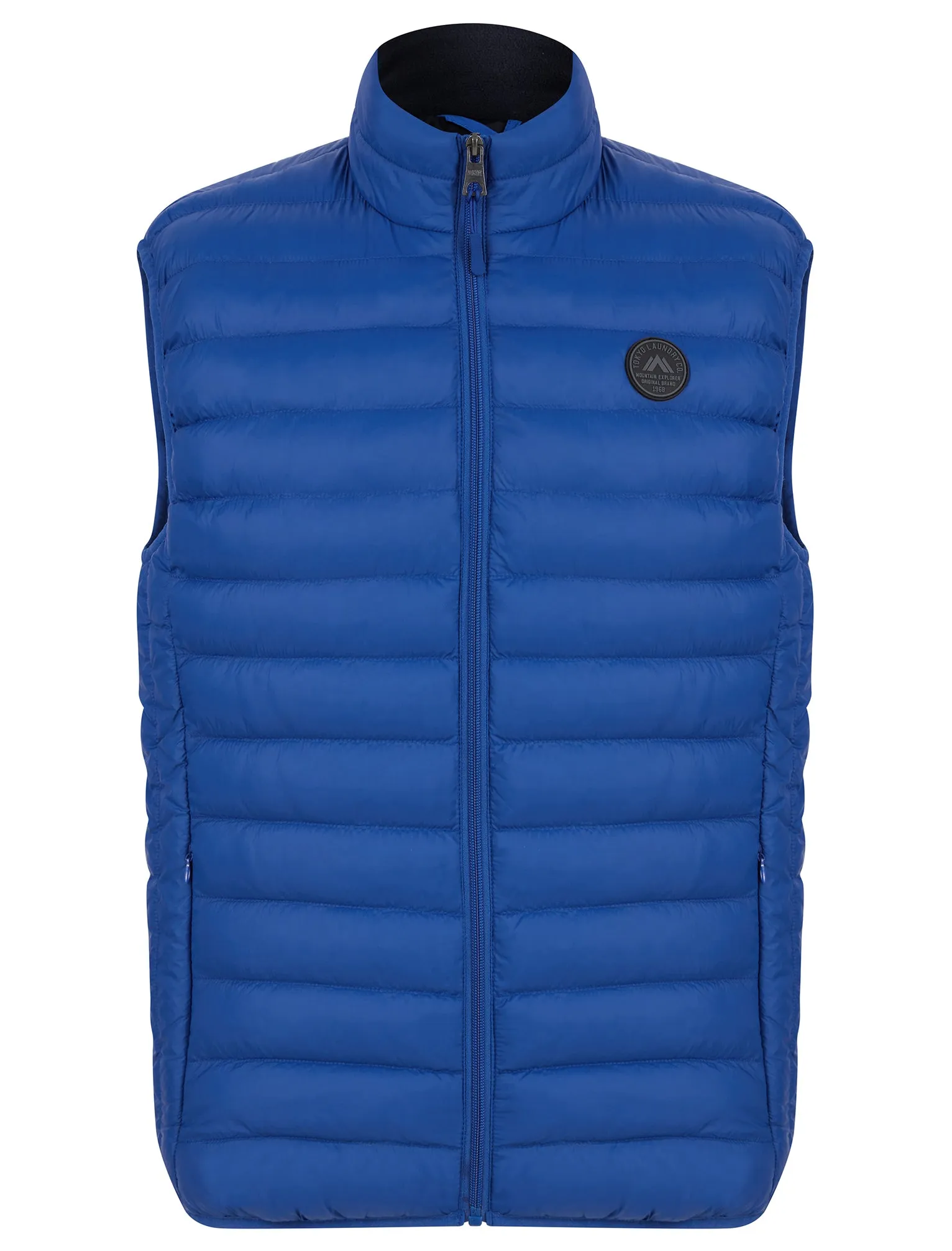 Yuley Quilted Puffer Gilet with Fleece Lined Collar in Sodalite Blue - Tokyo Laundry